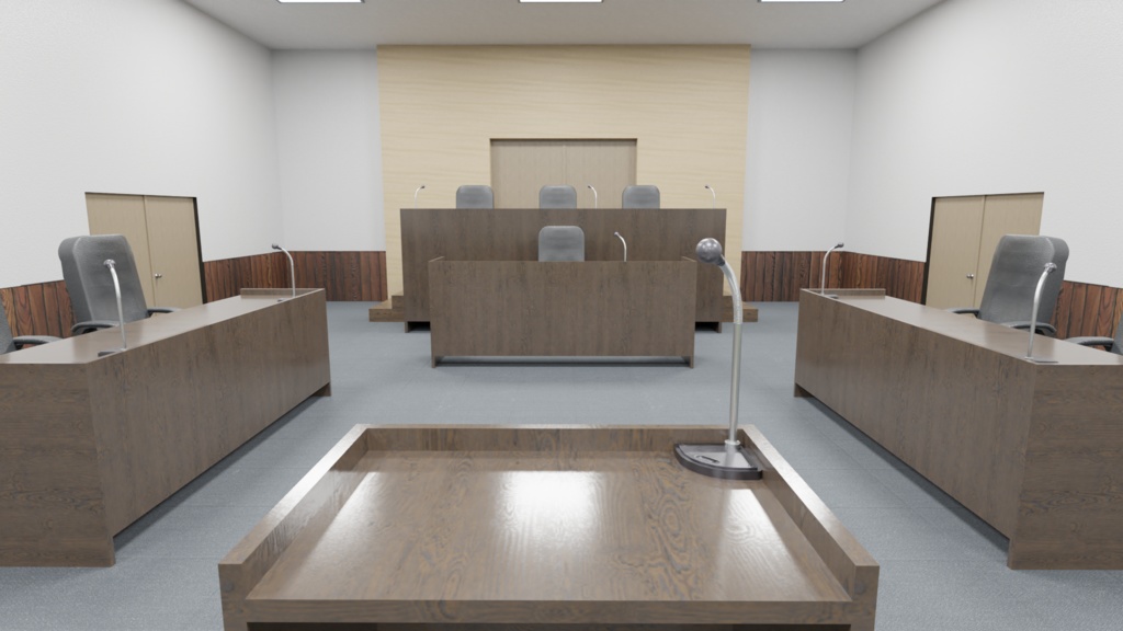 3DCG【court】裁判所