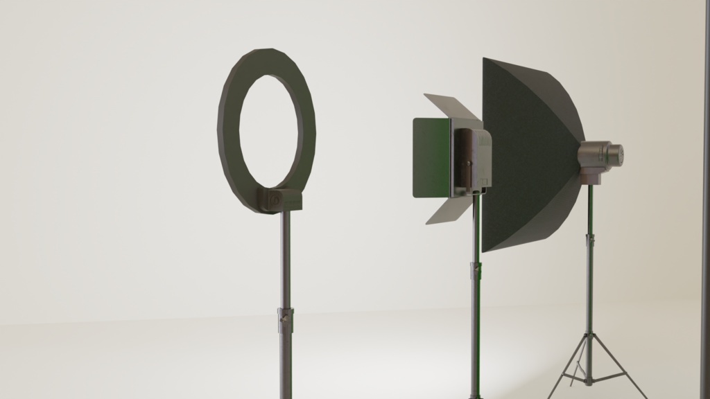 3DCG【greenback_screen】撮影ライト&グリーンバックセット