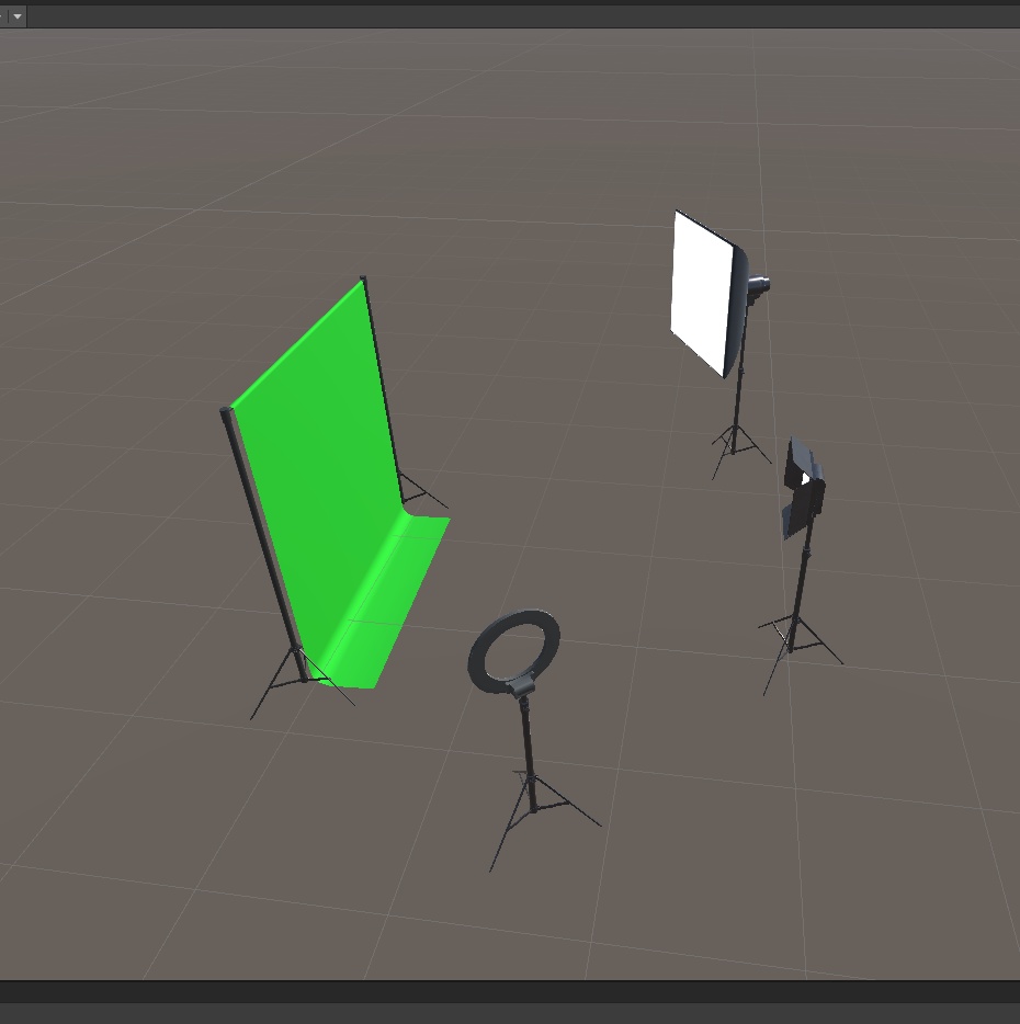 3DCG【greenback_screen】撮影ライト&グリーンバックセット