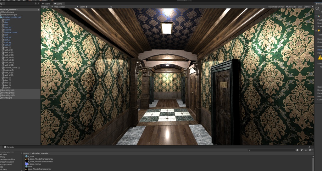 3DCG【victorian_corridor】洋館風廊下セット