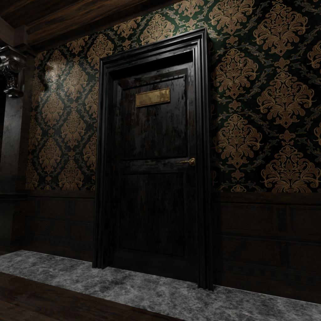 3DCG【victorian_corridor】洋館風廊下セット