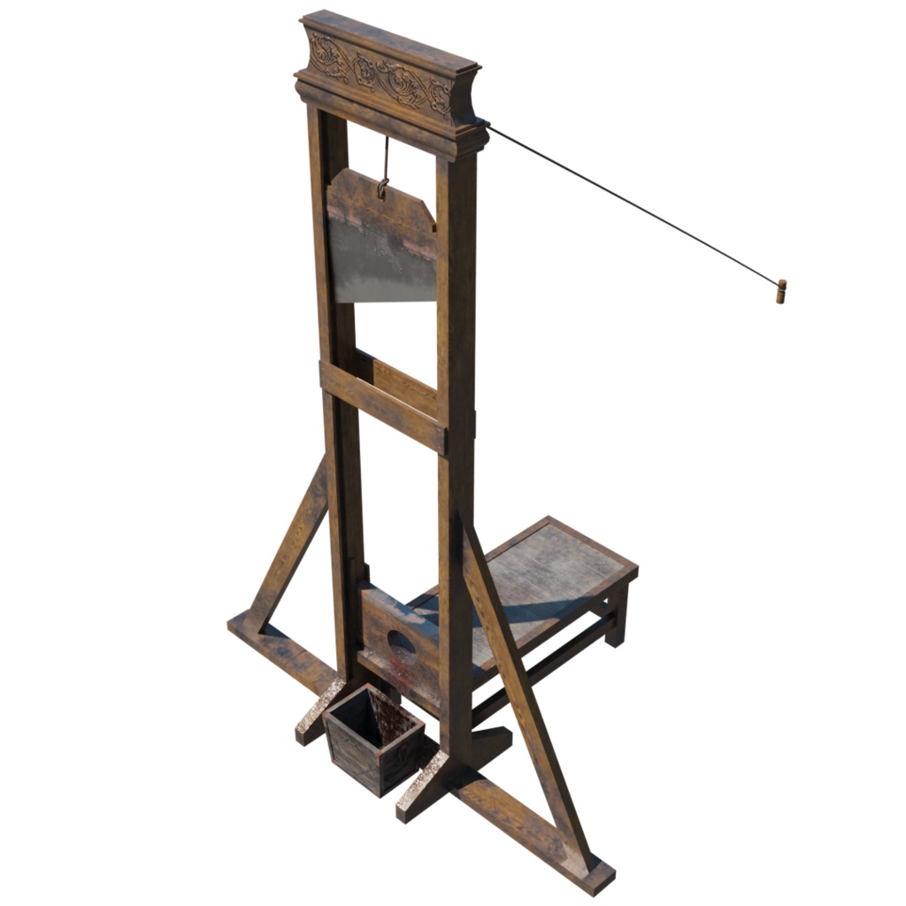 3DCG【Guillotine】ギロチン 断頭台