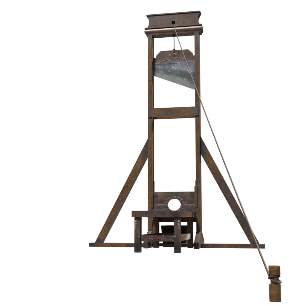 3DCG【Guillotine】ギロチン 断頭台