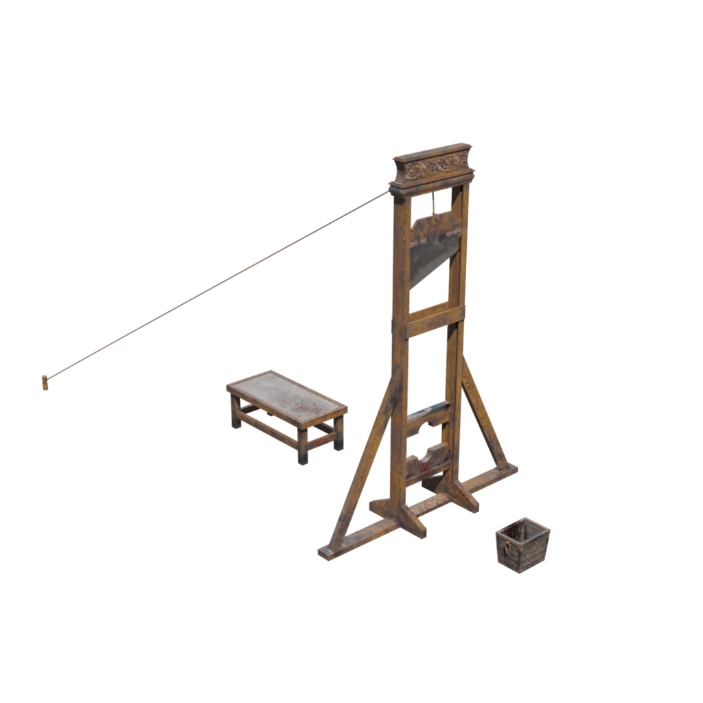 3DCG【Guillotine】ギロチン 断頭台