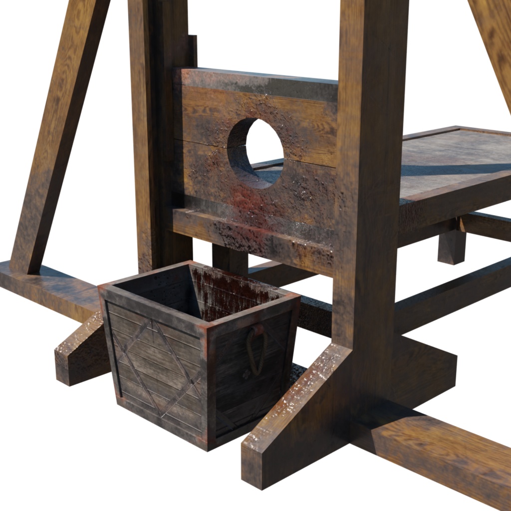 3DCG【Guillotine】ギロチン 断頭台