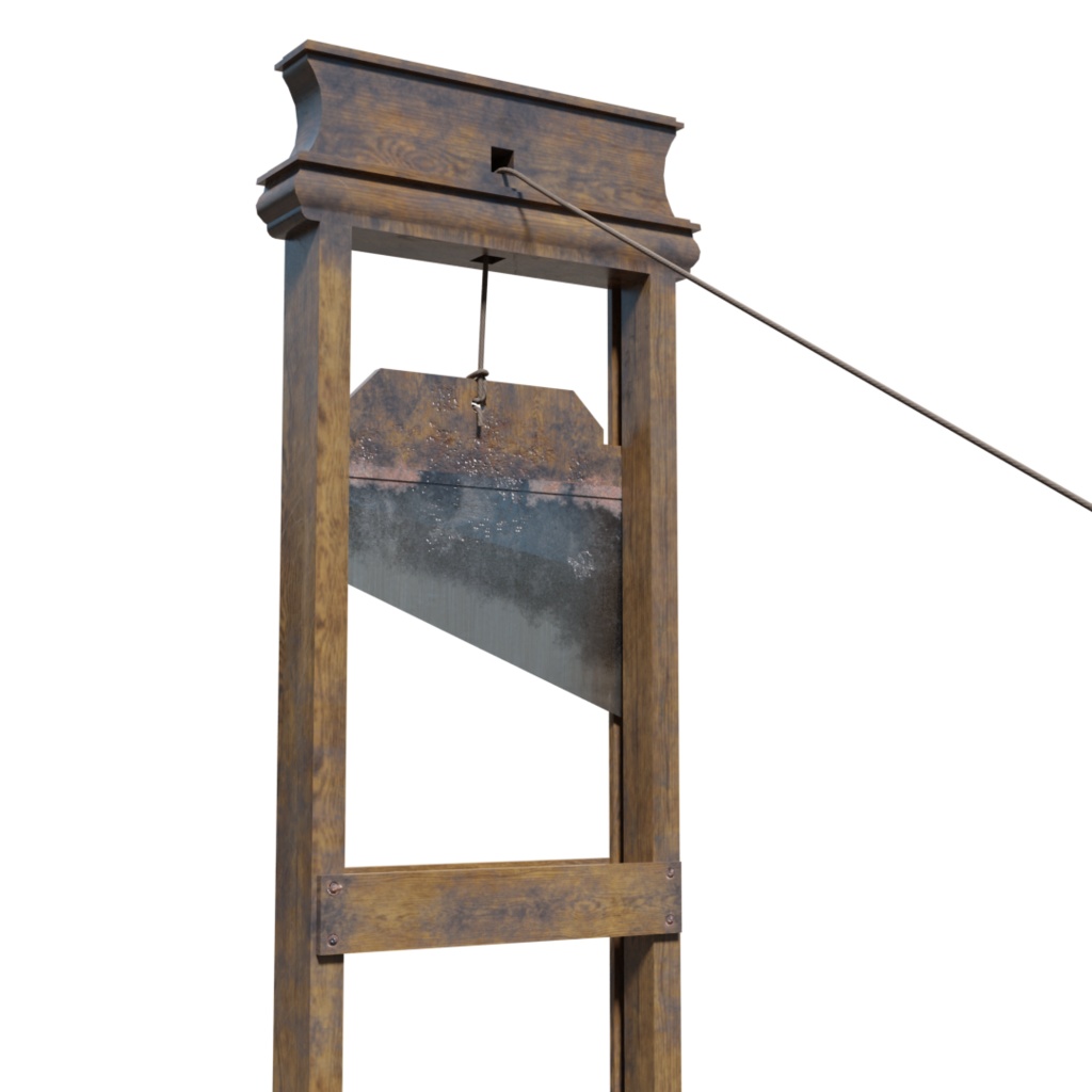 3DCG【Guillotine】ギロチン 断頭台
