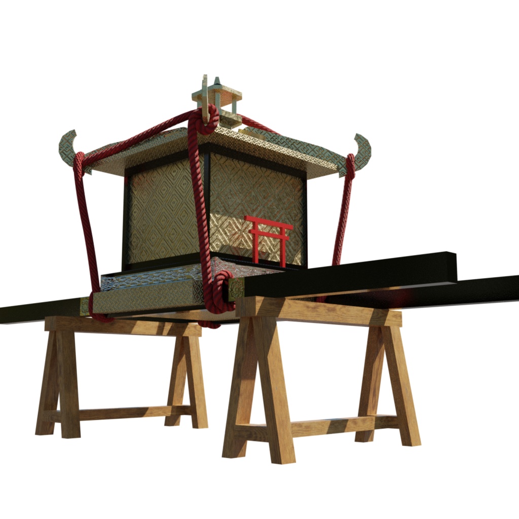 3DCG【omikosi】お神輿 御輿