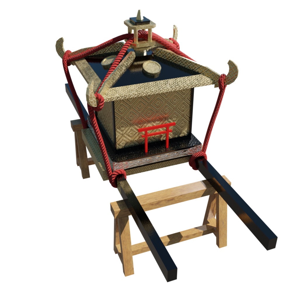 3DCG【omikosi】お神輿 御輿