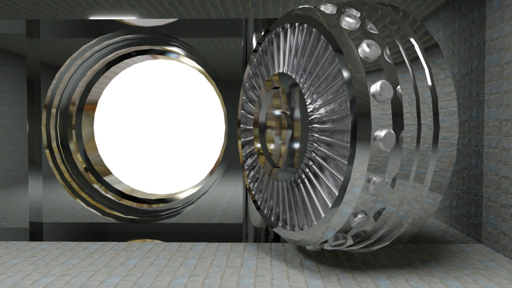 3DCG【vault_door】金庫室のドア