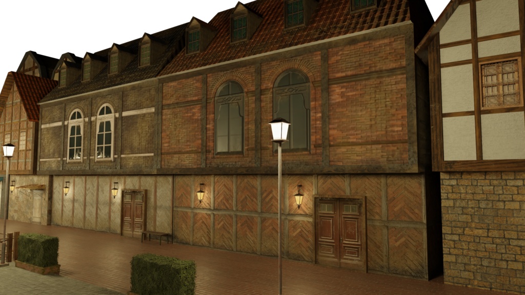 3DCG【medieval_port_set】中世風 港セット