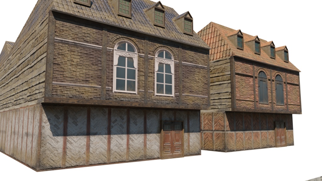 3DCG【medieval_port_set】中世風 港セット