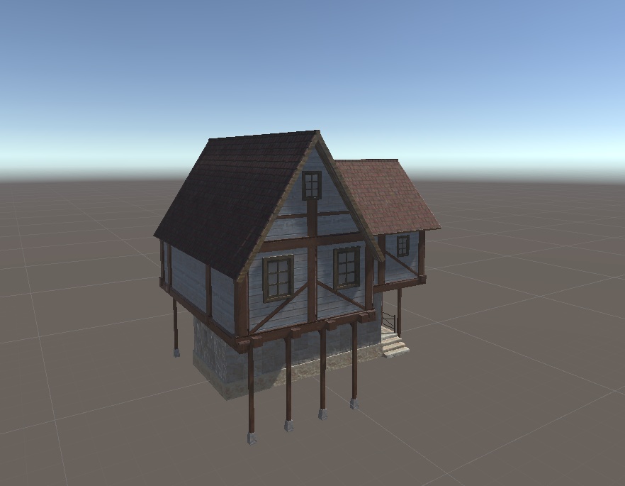 3DCG【medieval_building】中世風 家