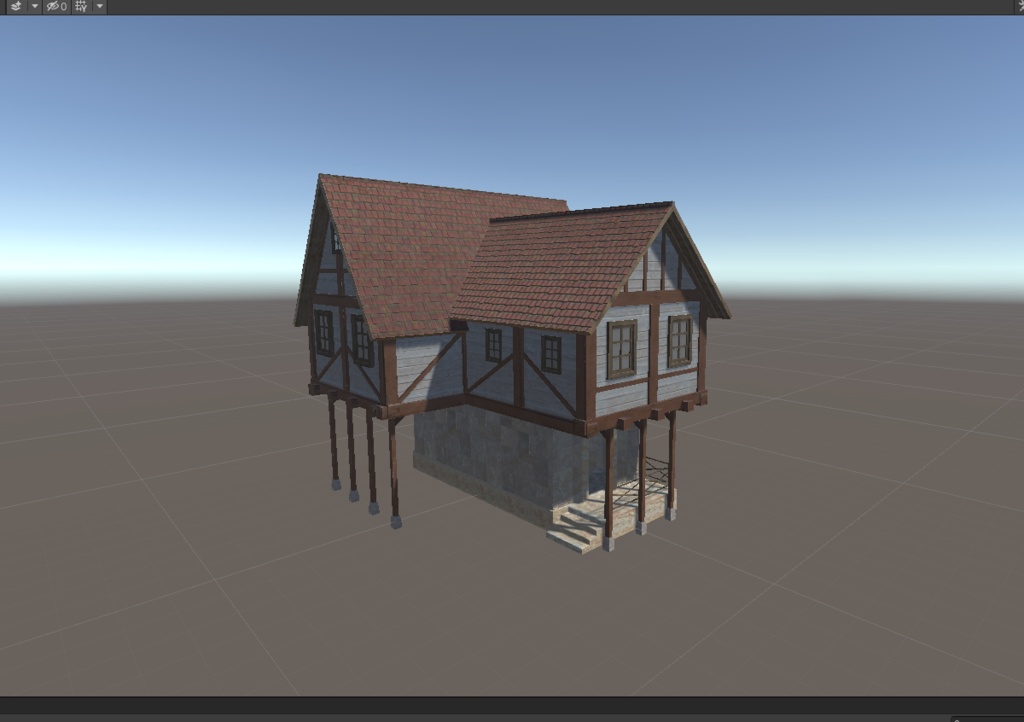 3DCG【medieval_building】中世風 家