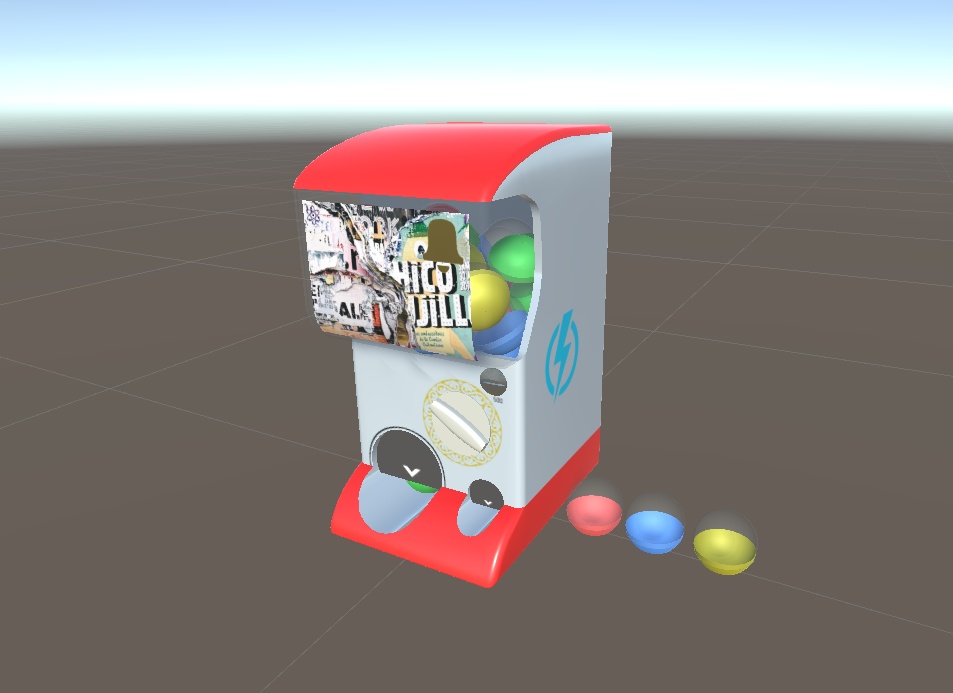 3DCG【gacha_machine】ガチャマシン