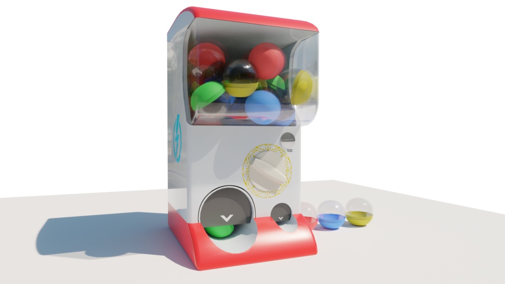 3DCG【gacha_machine】ガチャマシン