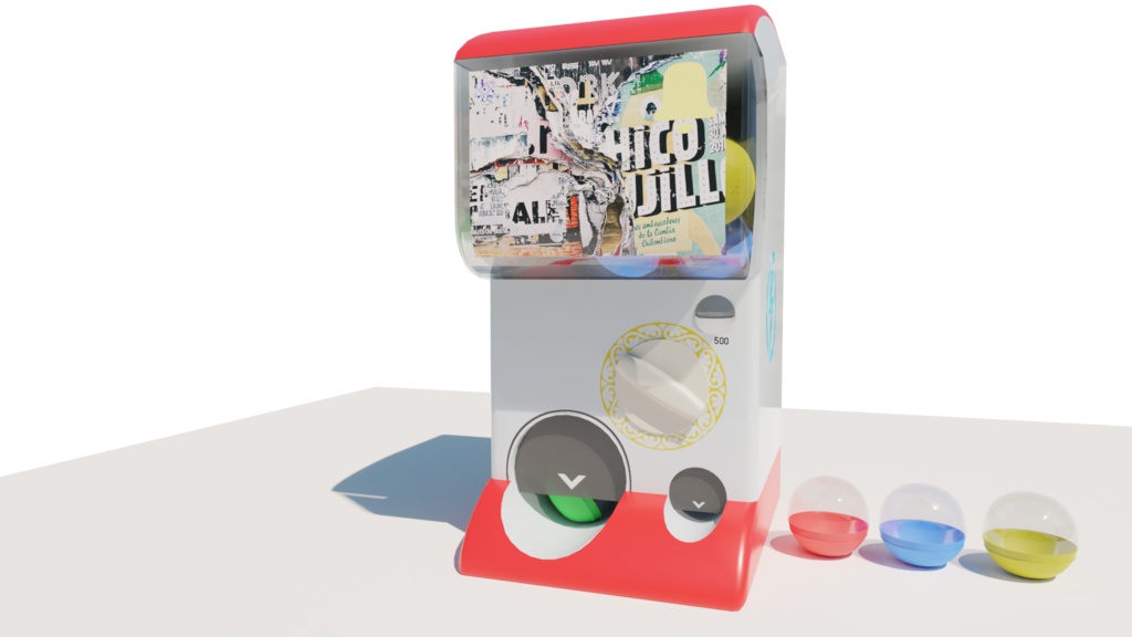 3DCG【gacha_machine】ガチャマシン