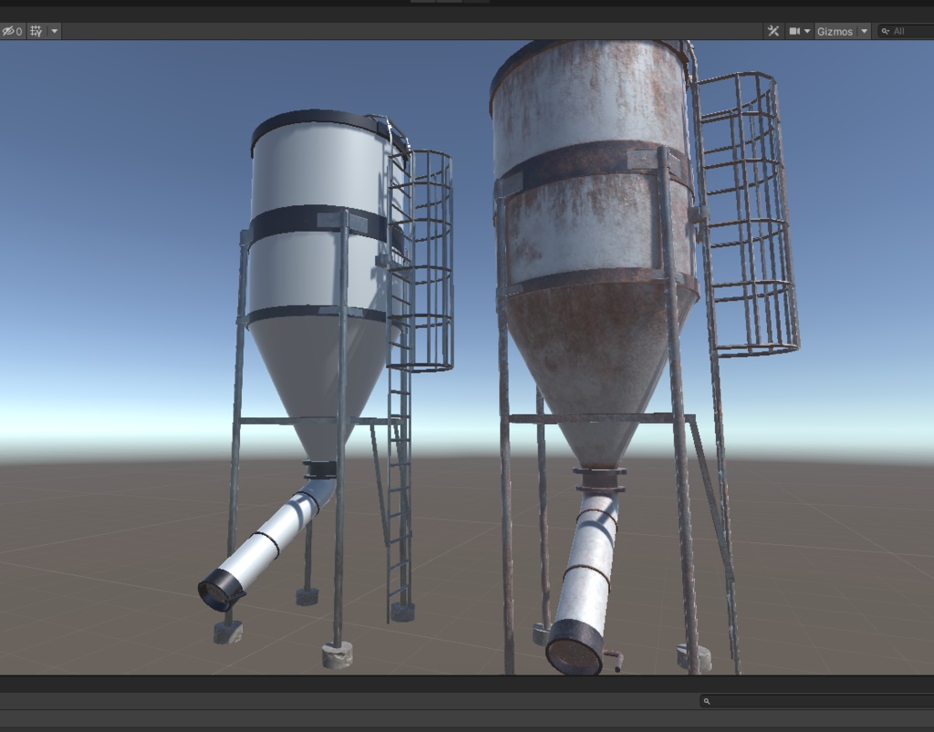 3DCG【feed_tank】飼料タンク 牧場