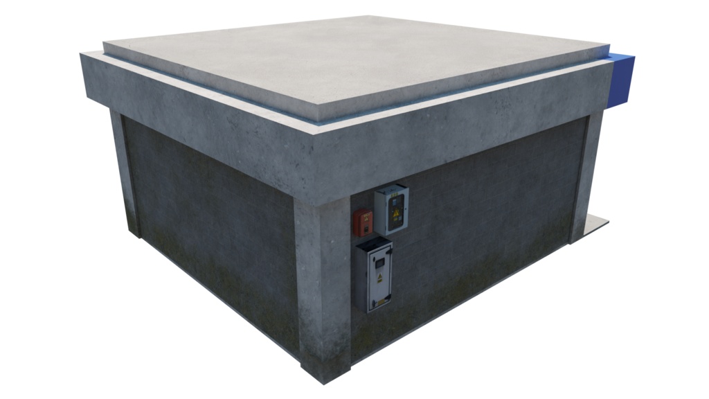 3DCG【ATM_set】ATMコーナーセット