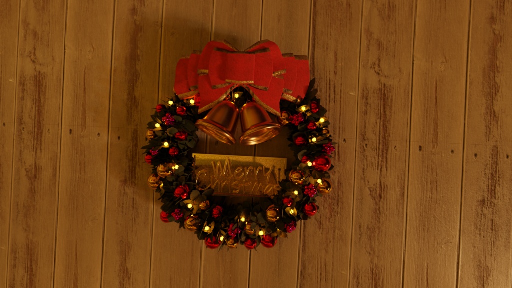 3DCG【Christmas_wreath】クリスマスリース