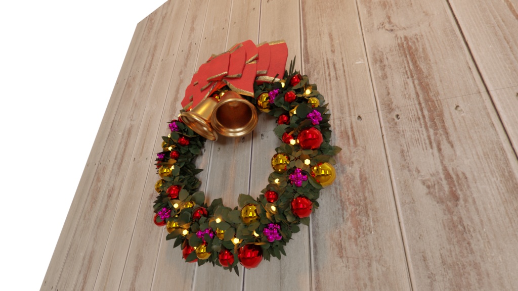 3DCG【Christmas_wreath】クリスマスリース