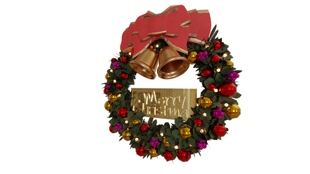 3DCG【Christmas_wreath】クリスマスリース