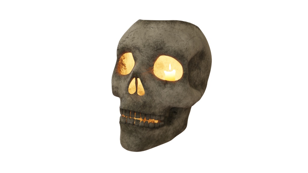 3DCG【skeleton_candle】スケルトンキャンドル