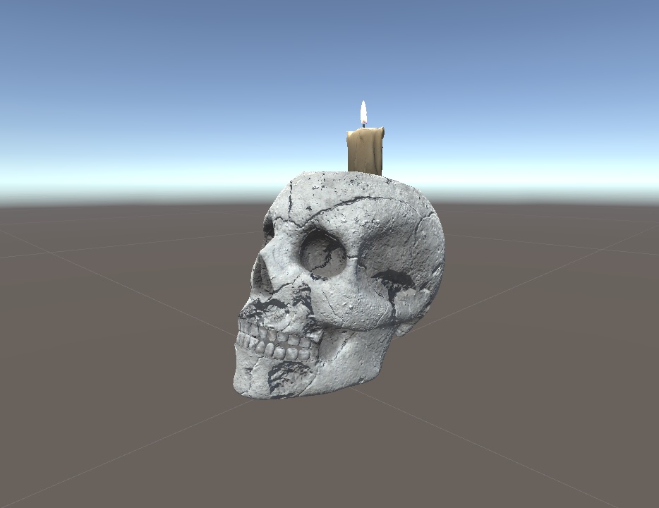 3DCG【skeleton_candle】スケルトンキャンドル