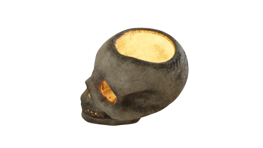 3DCG【skeleton_candle】スケルトンキャンドル
