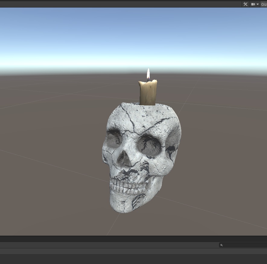 3DCG【skeleton_candle】スケルトンキャンドル