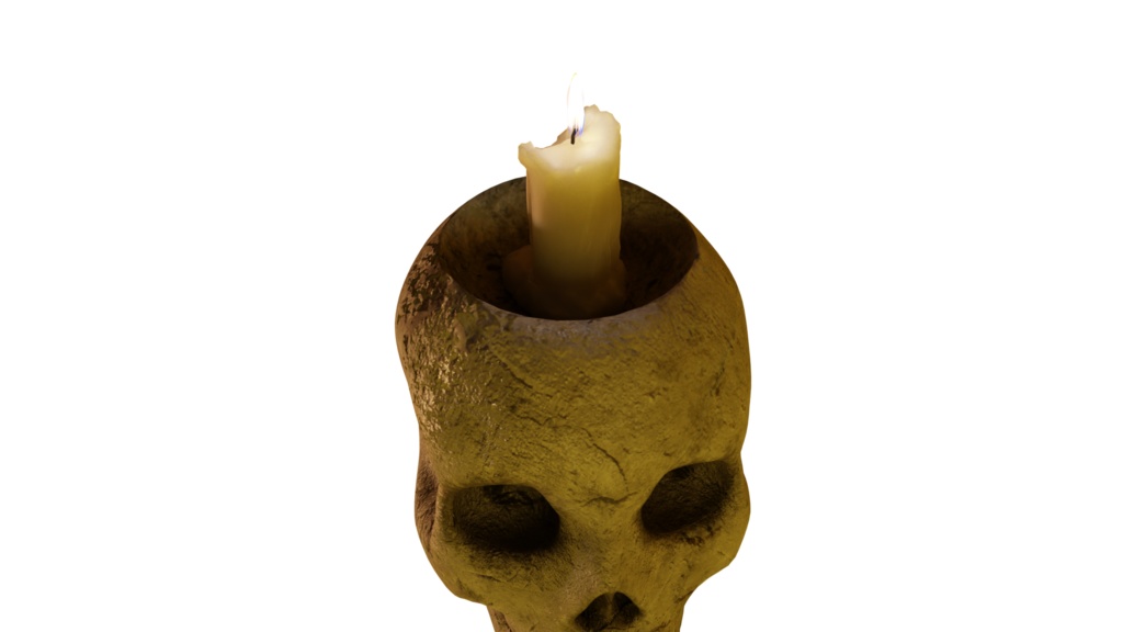 3DCG【skeleton_candle】スケルトンキャンドル