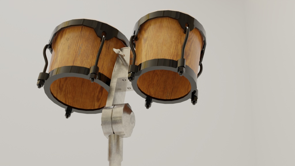 3DCG【bongo_set】ボンゴ 楽器セット