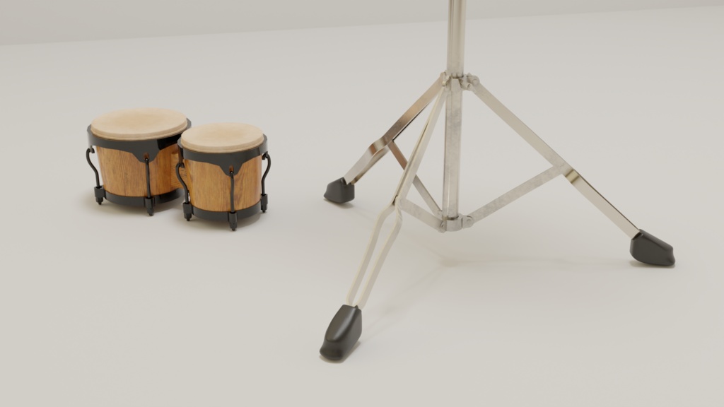 3DCG【bongo_set】ボンゴ 楽器セット