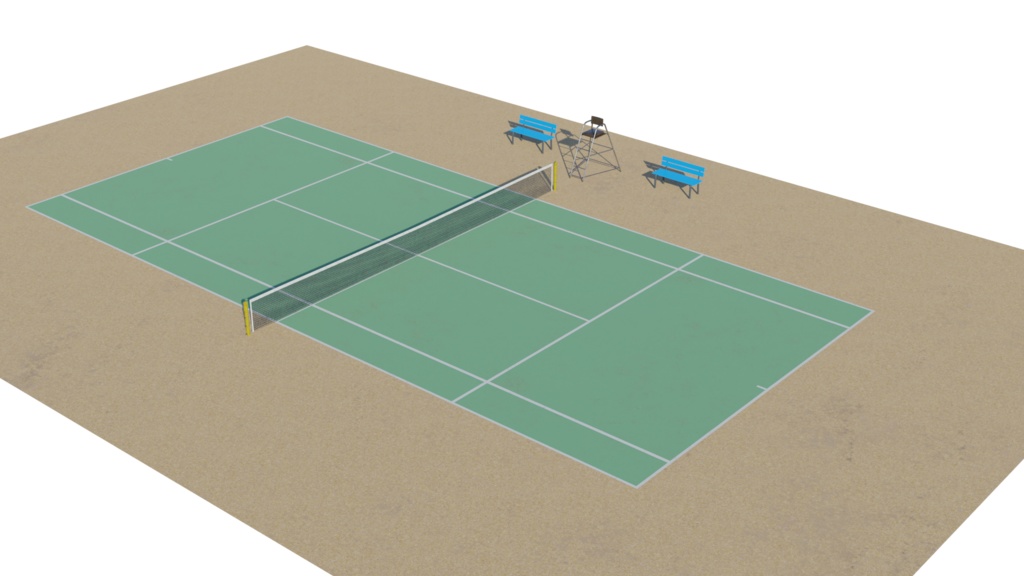 3DCG【Tennis_court】テニスコート