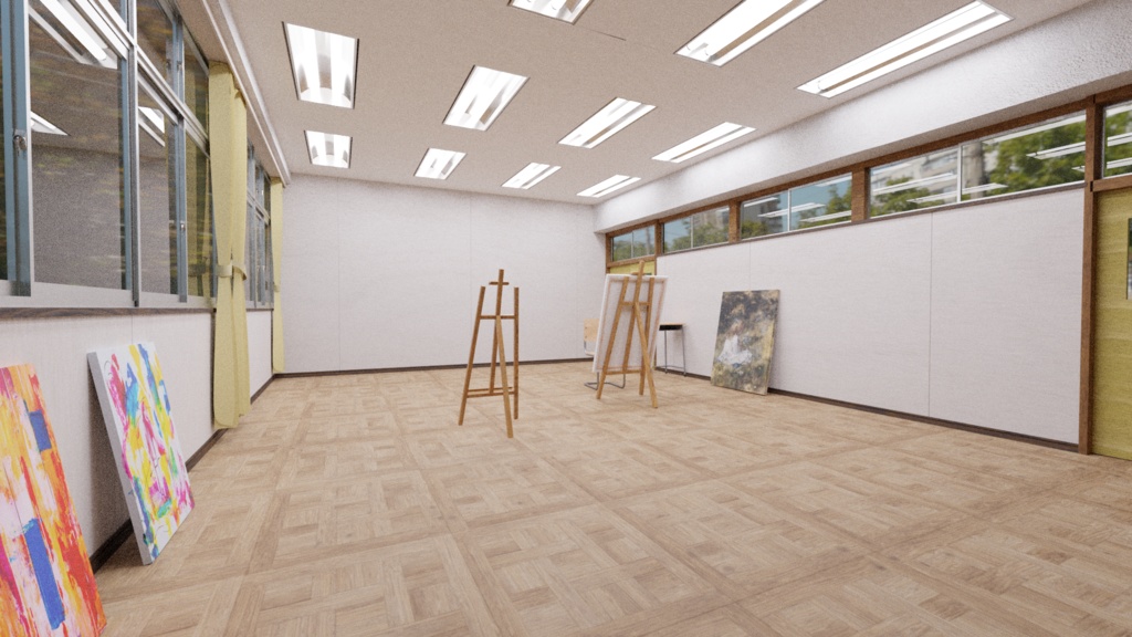 3DCG【Art_room】美術室 学校 教室