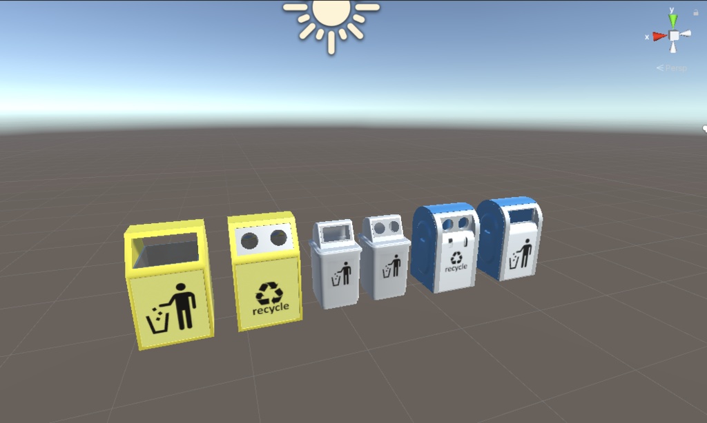 3DCG【garbage_box_set】ゴミ箱