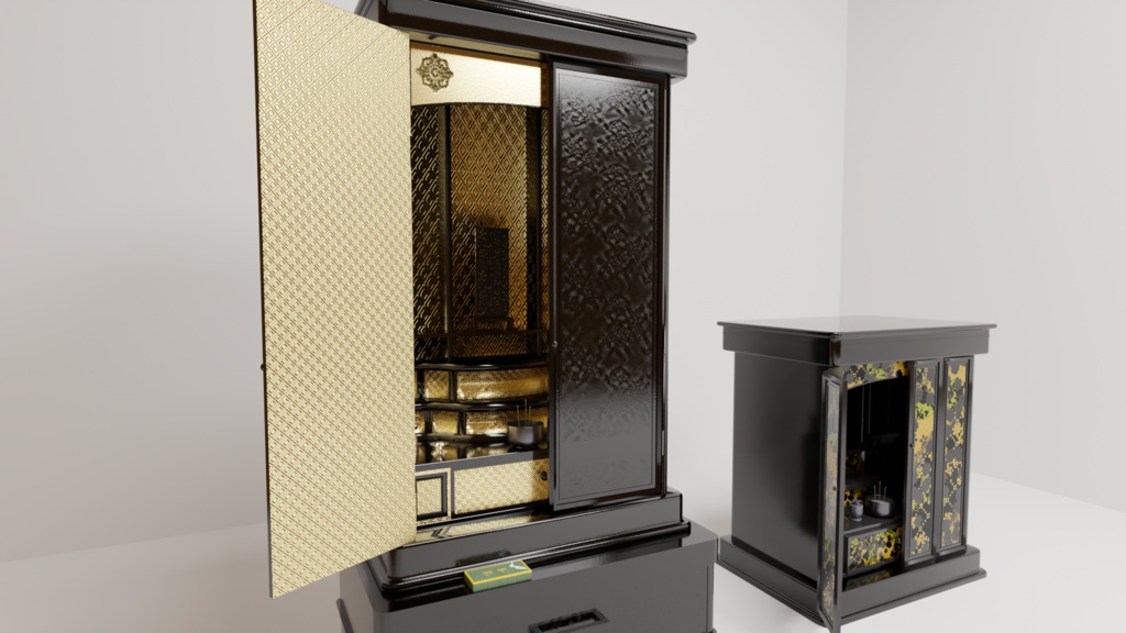 3DCG【Buddhist_altar】仏壇 仏具