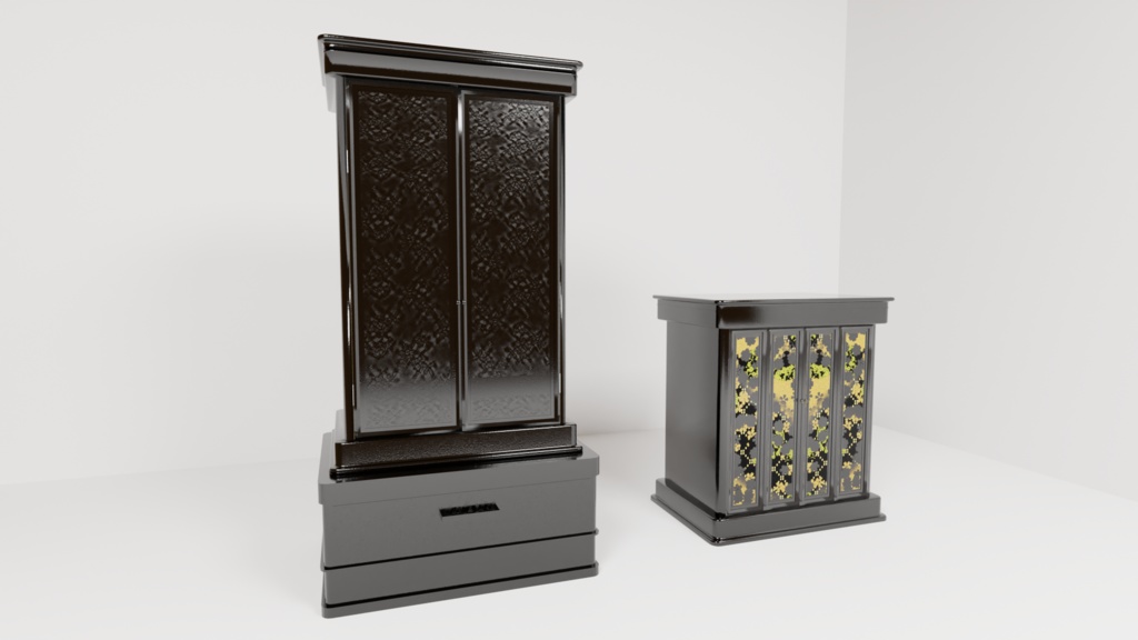 3DCG【Buddhist_altar】仏壇 仏具