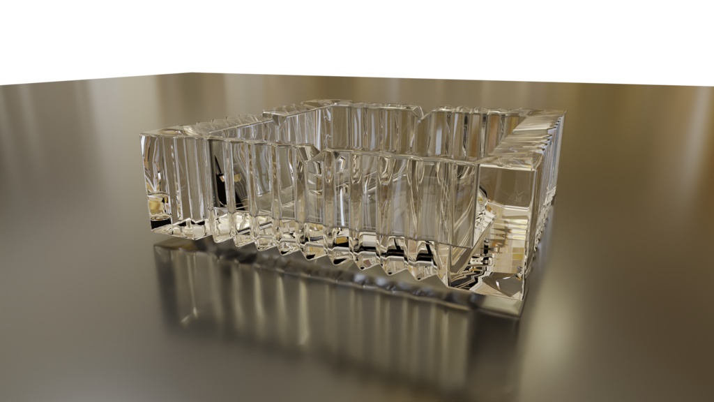 3DCG【ashtray_glass】卓上灰皿