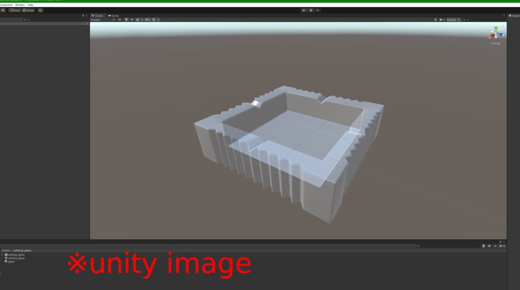 3DCG【ashtray_glass】卓上灰皿