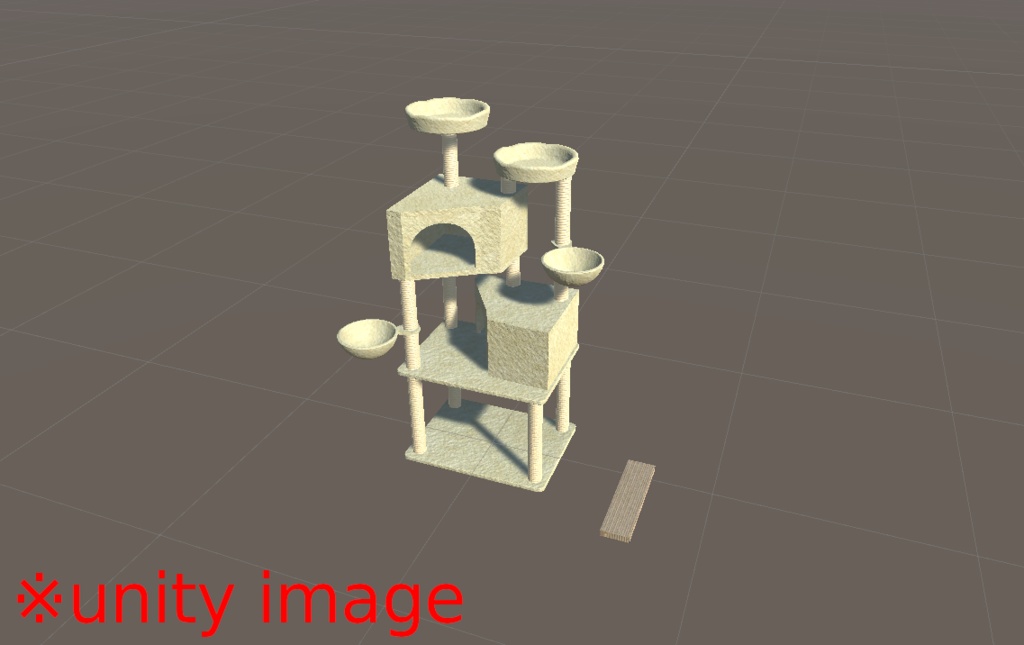 3DCG【cat_tower_set】キャットタワー&爪とぎセットモデル