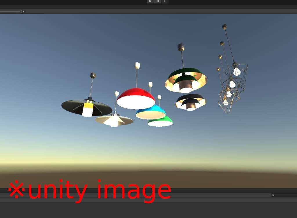 3DCG【ceiling_light_set】シーリングライトセット