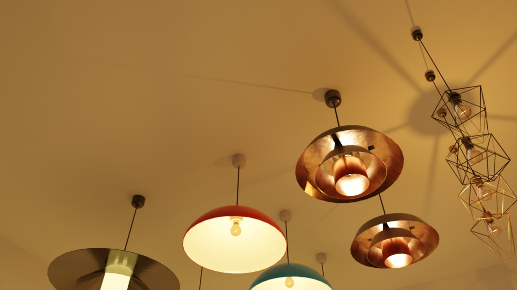 3DCG【ceiling_light_set】シーリングライトセット