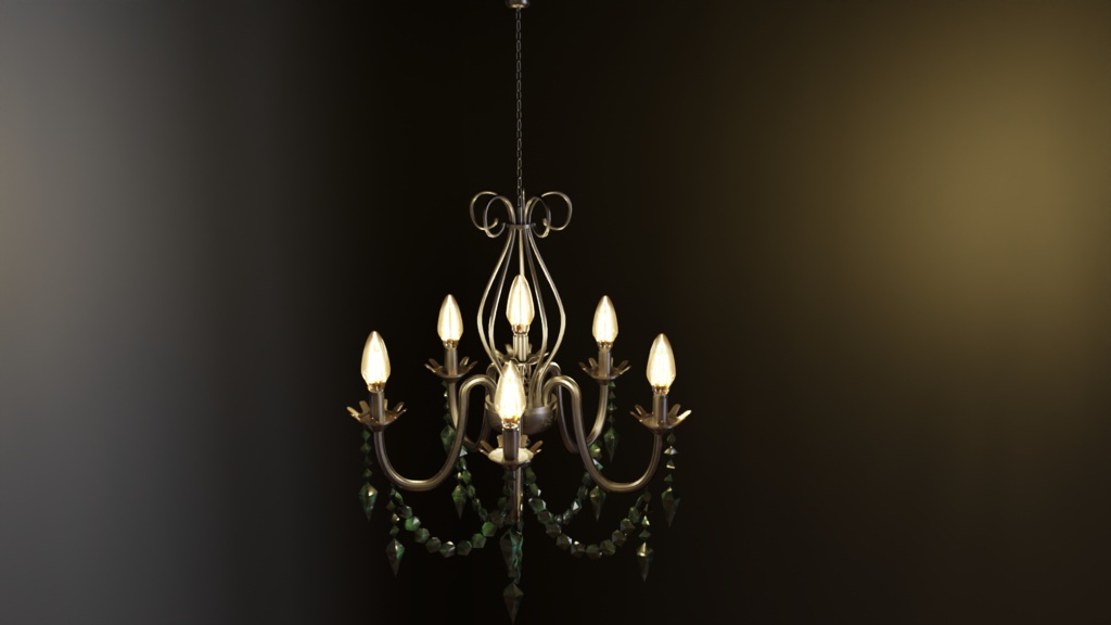 3DCG【chandelier_2】シャンデリア2