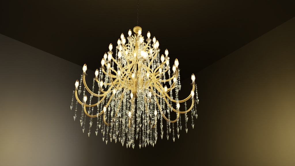 3DCG【chandelier_3】シャンデリア3