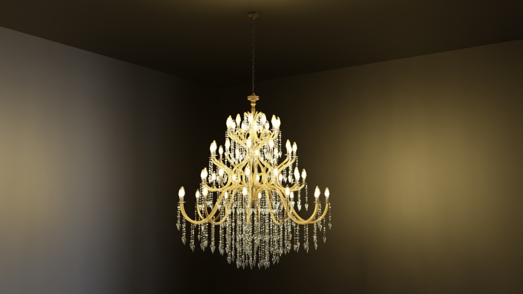 3DCG【chandelier_3】シャンデリア3
