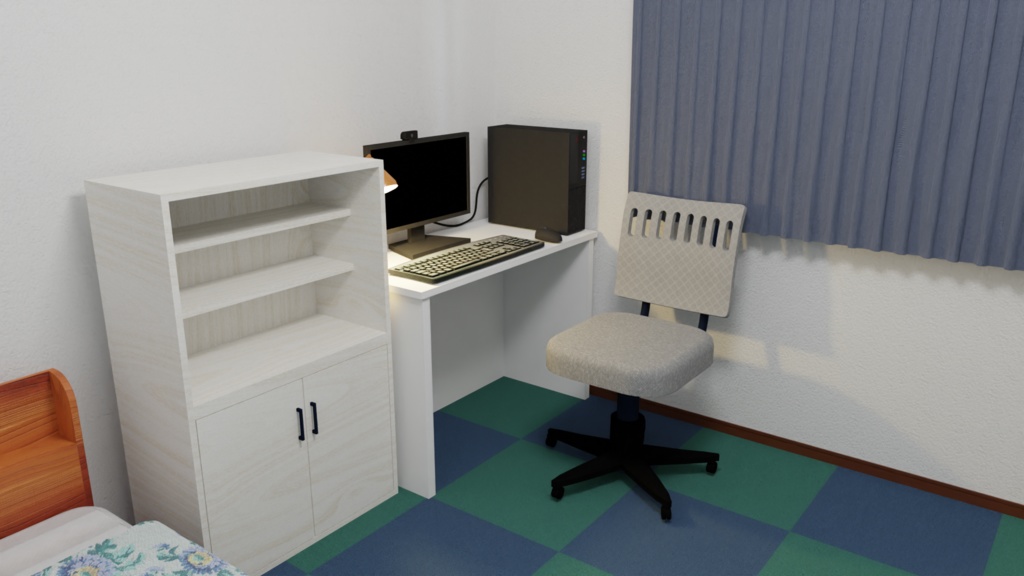 3DCG【webcasts_room】個人部屋 配信部屋