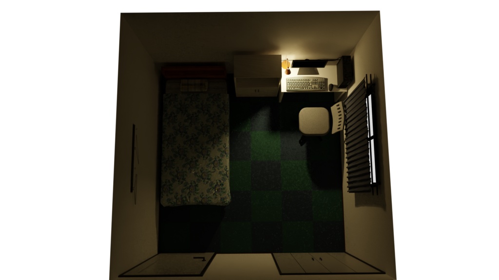 3DCG【webcasts_room】個人部屋 配信部屋