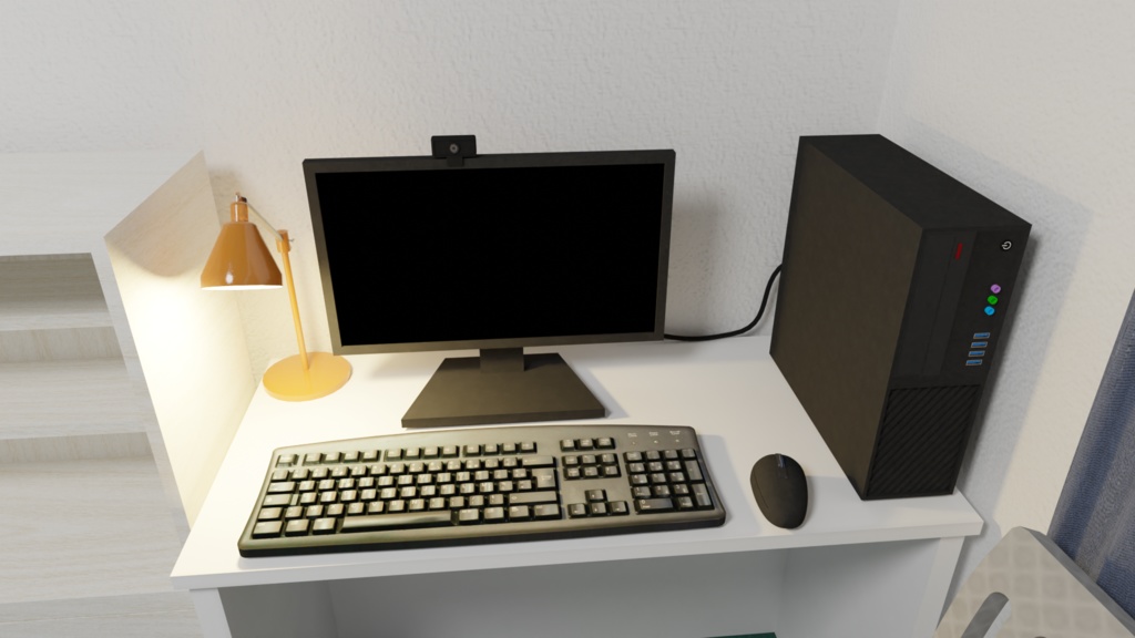 3DCG【webcasts_room】個人部屋 配信部屋