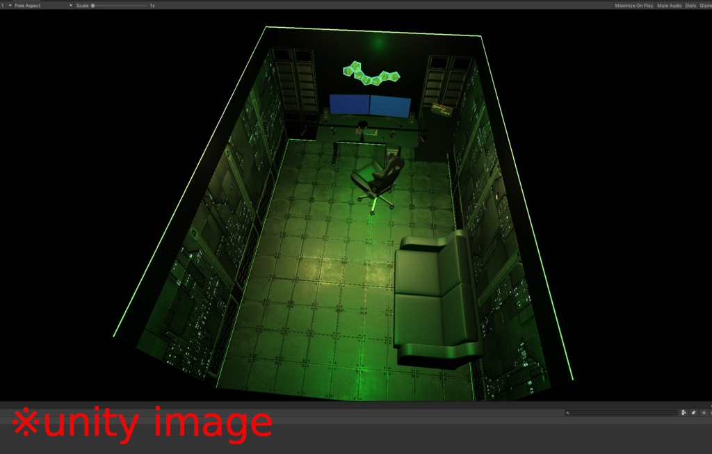 3DCG【gaming_room】ゲーミングルーム 配信部屋