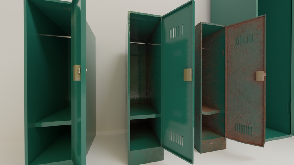 3DCG【Locker_set】ロッカーセット